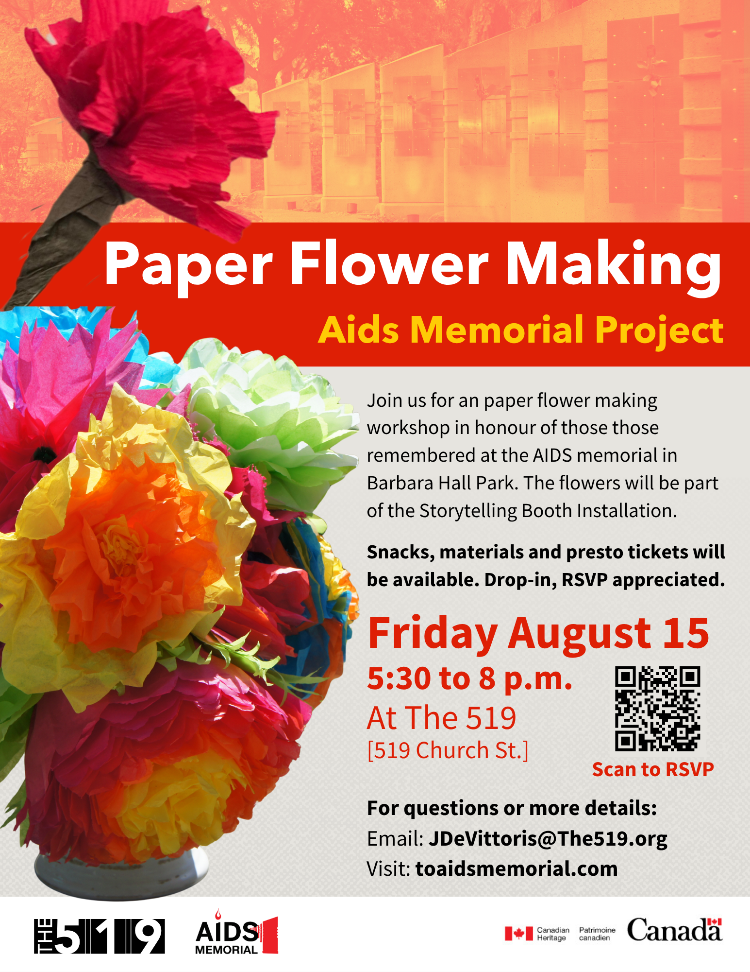 Poster for flower making workshop